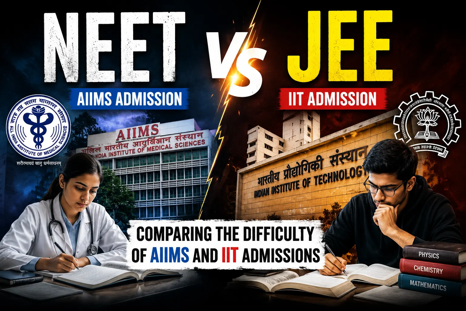 NEET vs JEE Advanced: Comparing the Difficulty of AIIMS and IIT Admissions